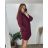 Sleeveless jacket long sleeve (uni sl) ITALIAN Fashion IMC17326  wine
