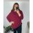 Women's elegant party long sleeve dress (S/M ONE SIZE) ITALIAN FASHION IM322282 50/52 wine