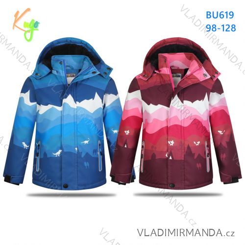 Winter Sports Ski Jacket with Lumbar Snow Belt Kids T-Shirt (98-128) KUGO TB263