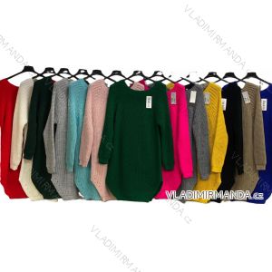 Women's long sleeve knitted dress (S/M/L ONE SIZE) ITALIAN FASHION IMC24487