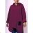 Women's Plus Size Long Sleeve Zipper Hooded Sweatshirt (XL/2XLONE SIZE) ITALIAN FASHION IMD23429
