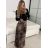 Dress with 3/4-sleeve ladies pocket (uni sl) ITALIAN Fashion IM3181746 S / M Brown