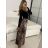 Dress with 3/4-sleeve ladies pocket (uni sl) ITALIAN Fashion IM3181746 S / M Brown