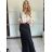Women's Medium Length Skirt (S/M ONE SIZE) ITALIAN FASHION IMM23HG3154 S / M black