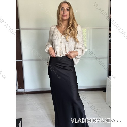 Women's Medium Length Skirt (S/M ONE SIZE) ITALIAN FASHION IMM23HG3154 S / M black