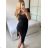 Elegant icecool long strapless dress for women (S / M ONE SIZE) ITALIAN FASHION IMM22921 -   black -   S / M