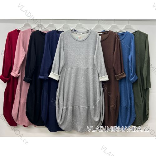 Dress Long Warm Casual Long Sleeve Women's Plus Size (46/48/50 ONE SIZE) ITALIAN FASHION IM424635