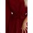 287-34 SOFIA Butterfly dress with a binding at the waist - Burgundy color