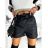 Women's leather shorts shorts (S-2XL) ITALIAN FASHION IMWAA241102