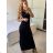 Women's Long Summer Elegant Strapless Dress (S/M ONE SIZE) ITALIAN FASHION IMPBB24H6536 -   zelená neon -   S / M