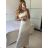 Women's Long Summer Elegant Strapless Dress (S/M ONE SIZE) ITALIAN FASHION IMPBB24H6536 -   zelená neon -   S / M