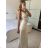 Women's Long Summer Elegant Strapless Dress (S/M ONE SIZE) ITALIAN FASHION IMPBB24H6536 -   zelená neon -   S / M
