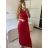 Women's Long Summer Elegant Strapless Dress (S/M ONE SIZE) ITALIAN FASHION IMPBB24H6536 -   zelená neon -   S / M