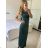 Women's Long Summer Elegant Strapless Dress (S/M ONE SIZE) ITALIAN FASHION IMPBB24H6536 -   zelená neon -   S / M