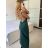 Women's Long Summer Elegant Strapless Dress (S/M ONE SIZE) ITALIAN FASHION IMPBB24H6536 -   zelená neon -   S / M