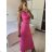 Women's Long Summer Elegant Strapless Dress (S/M ONE SIZE) ITALIAN FASHION IMPBB24H6536 -   zelená neon -   S / M