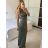 Women's Long Summer Elegant Strapless Dress (S/M ONE SIZE) ITALIAN FASHION IMPBB24H6536 -   zelená neon -   S / M