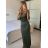 Women's Long Summer Elegant Strapless Dress (S/M ONE SIZE) ITALIAN FASHION IMPBB24H6536 -   zelená neon -   S / M