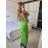 Women's Long Summer Elegant Strapless Dress (S/M ONE SIZE) ITALIAN FASHION IMPBB24H6536 -   zelená neon -   S / M