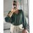 Dress with 3/4-sleeve ladies pocket (uni sl) ITALIAN Fashion IMWD20527 S/M/L Dark beige