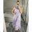 Women's Long Chiffon Short Sleeve Dress (S/M ONE SIZE) ITALIAN FASHION IMWGM23456 -   blue -   M / L