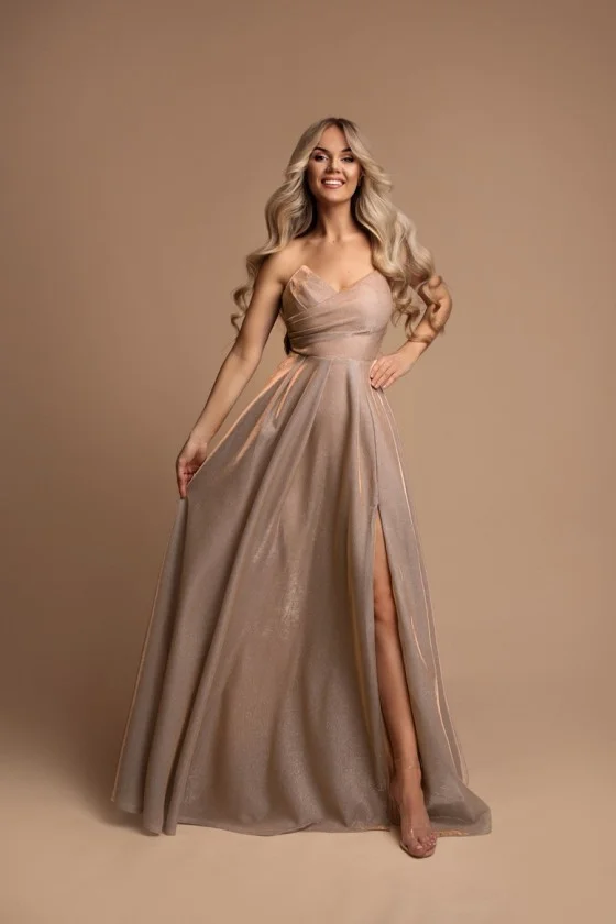 Women's Long Elegant Party Long Sleeve Dress (S-XL) FRENCH FASHION FMPEL23CECILE pink M
