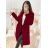 Long women's fleece coat (SML-XL) ITALIAN FASHION IMD211106 -   wine -   M / L