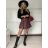 Women's summer denim skirt (S-XL) ITALIAN FASHION IMWA222547 -   wine -   M