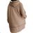 Mikina teplá prodloužená oversize s kapucí dámská nadrozměr (2XL/3XL ONE SIZE) ITALSKÁ MÓDA IMD22673