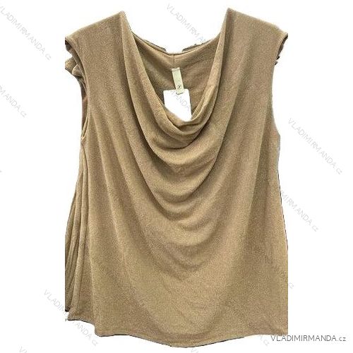 Women's Elegant Sleeveless T-Shirt (S/M/L ONE SIZE) ITALIAN FASHION IMM24M6341