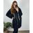 Women's elegant party long sleeve dress (S/M ONE SIZE) ITALIAN FASHION IM322282 56/58 black