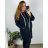 Women's elegant party long sleeve dress (S/M ONE SIZE) ITALIAN FASHION IM322282 56/58 black