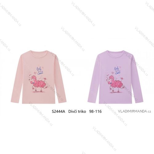 T-shirt long sleeve girls (98-128) WOLF S2442