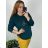 T-shirt tunic long sleeve ladies (uni sl) ITALIAN Fashion IM317124 52/54 dark emerald