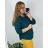 T-shirt tunic long sleeve ladies (uni sl) ITALIAN Fashion IM317124 52/54 dark emerald