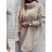 Women's Plus Size Warm Knitted Long Sleeve Dress (52/54/56 ONE SIZE) ITALIAN FASHION IM424637