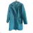 Women's Long Sleeve Alpaca Coat (S/M/L ONE SIZE) ITALIAN FASHION IMWCW23010 M / L Royal blue
