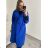 Women's Long Sleeve Alpaca Coat (S/M/L ONE SIZE) ITALIAN FASHION IMWCW23010 M / L Royal blue