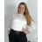 Women's long sleeve shirt tunic oversized (L / XL ONE SIZE) ITALIAN FASHION IMD211065 46 white