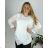 Women's long sleeve shirt tunic oversized (L / XL ONE SIZE) ITALIAN FASHION IMD211065 4XL white