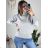 Women's knitted turtleneck long sleeve sweater (S / M ONE SIZE) ITALIAN FASHION IMWT21264 XL/2XL light grey