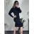 Women's ribbed summer dress with straps (S/ML/XL ONE SIZE) MB2123Z220 béžová S/M