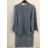 Women's Long Sleeve Knitted Skirt and Top Set (S/M ONE SIZE) ITALIAN FASHION IMPNF24001