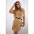 Women's Short Knitted Long Sleeve Dress (S/M ONE SIZE) ITALIAN FASHION IM424325