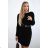 Women's Short Knitted Long Sleeve Dress (S/M ONE SIZE) ITALIAN FASHION IM424325