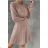 Women's Short Knitted Long Sleeve Dress (S/M ONE SIZE) ITALIAN FASHION IM424325