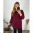 Women's Plus Size Extended Knitted Long Sleeve Sweater (XL/2XL/3XL ONE SIZE) ITALIAN FASHION IMC23464