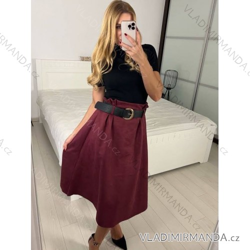 Women's Long Chiffon Short Sleeve Dress (S/M ONE SIZE) ITALIAN FASHION IMWGS231048 -   wine -   S / M