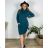 Women's Oversized Knitted Long Sleeve Sweater (S/M ONE SIZE) ITALIAN FASHION IMSN2416125