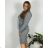 Women's Sweater Long Long Sleeve Knitted Dress (L / XL ONE SIZE) ITALIAN FASHION IM721314